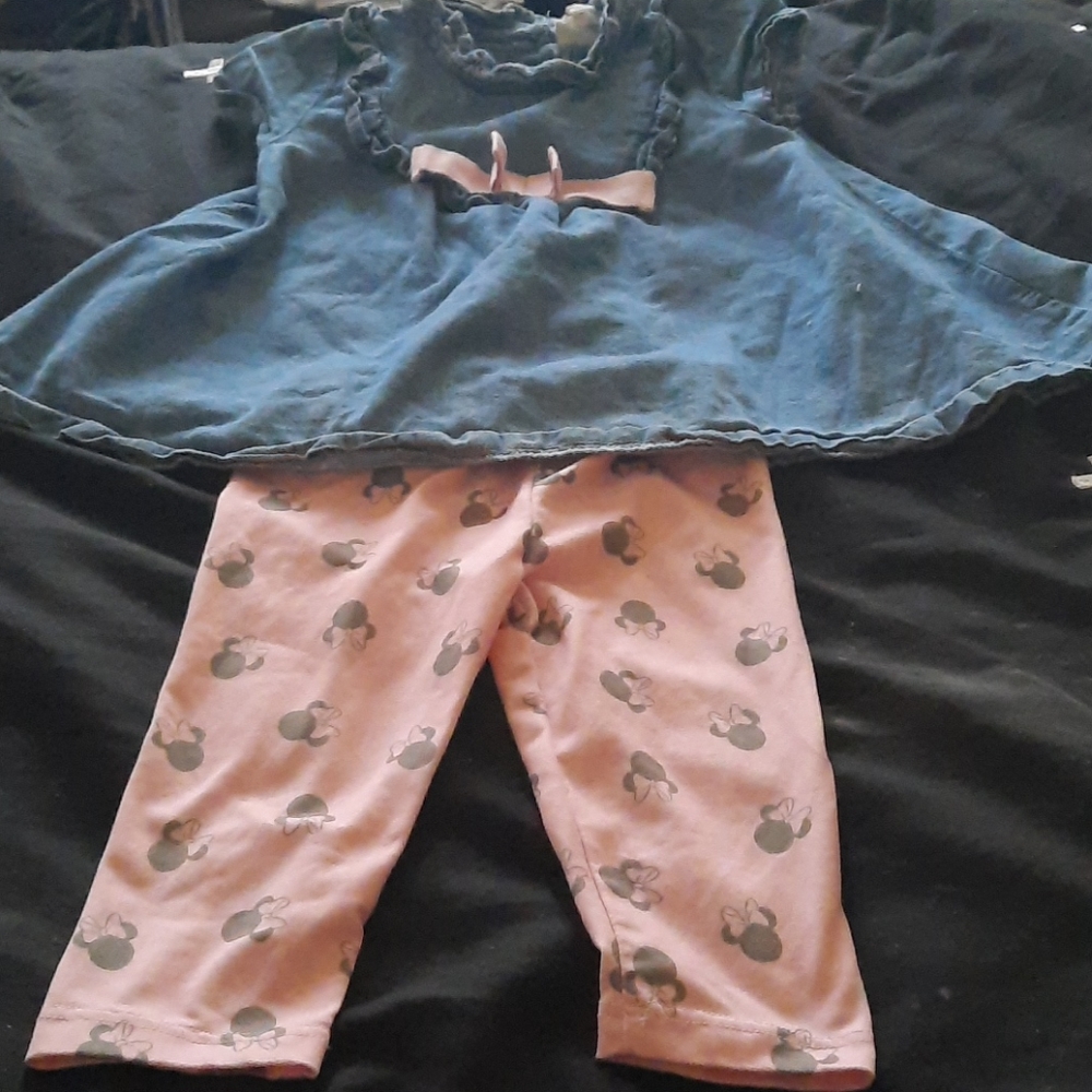 Jean outfit with mini mouse on pants